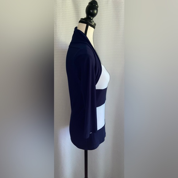 Made in 🇨🇦 Joseph Ribkoff‎ NWT Nautical Rhinestone Anchor Top Size 8 - Picture 6 of 11